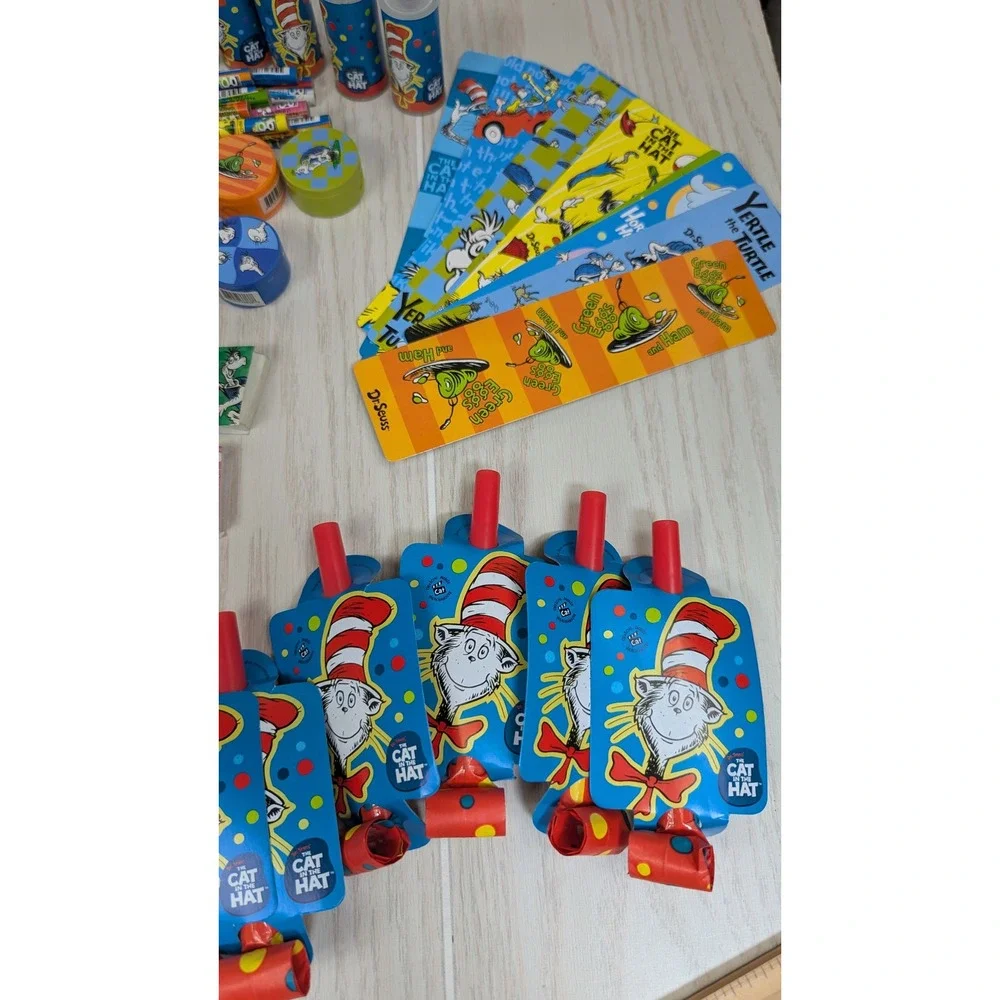 Dr. Seuss Party Favor Teacher Prizes Lot Cat in the Hat Horton pencils bags +